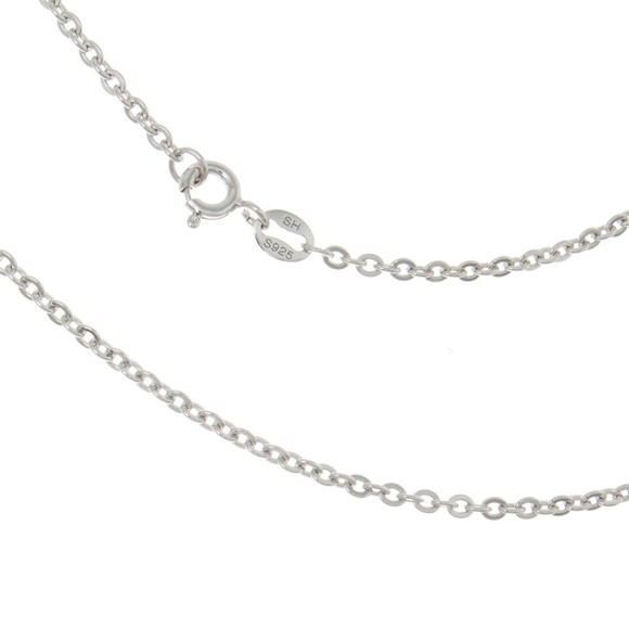 925 Sterling Silver Blue Enameled Large Nautical Compass Pendant Necklace w Chai - Picture 6 of 7